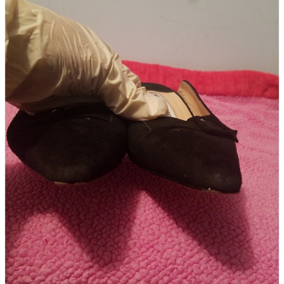 Manolo Blahnik Black Suede Kitten Mule Sz 38 - Picture 4 of 8